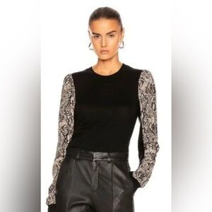 Veronica Beard Adler Mixed Media Wool Sweater Sz M